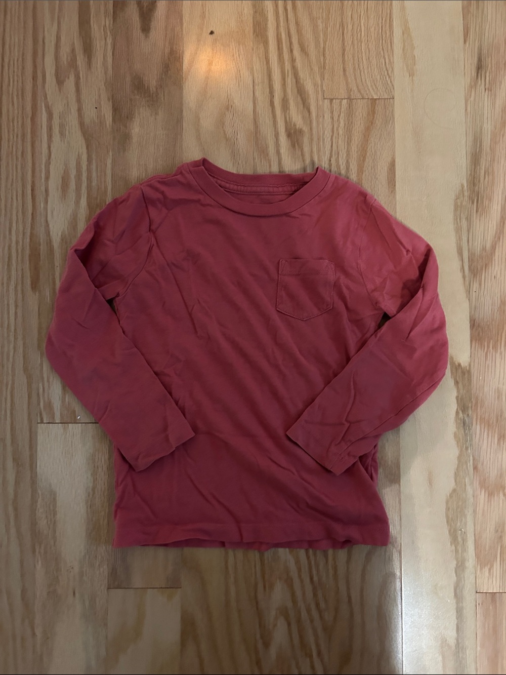 Crewcuts Long Sleeve Pocket Tee in Rose